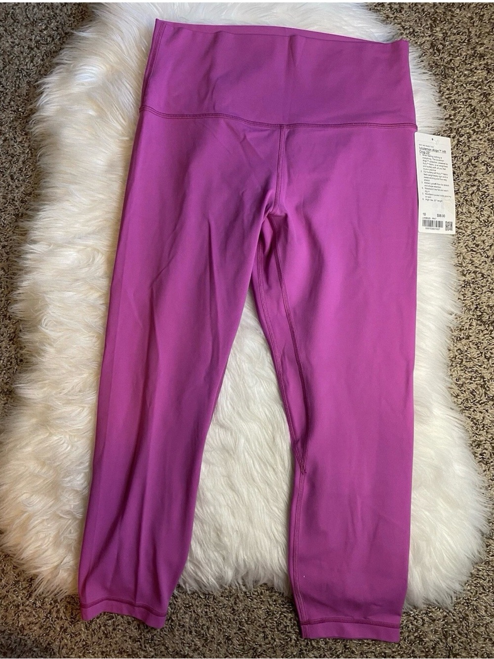 Lululemon Align High Rise Crop 23” PPKT Pink Size 10 New